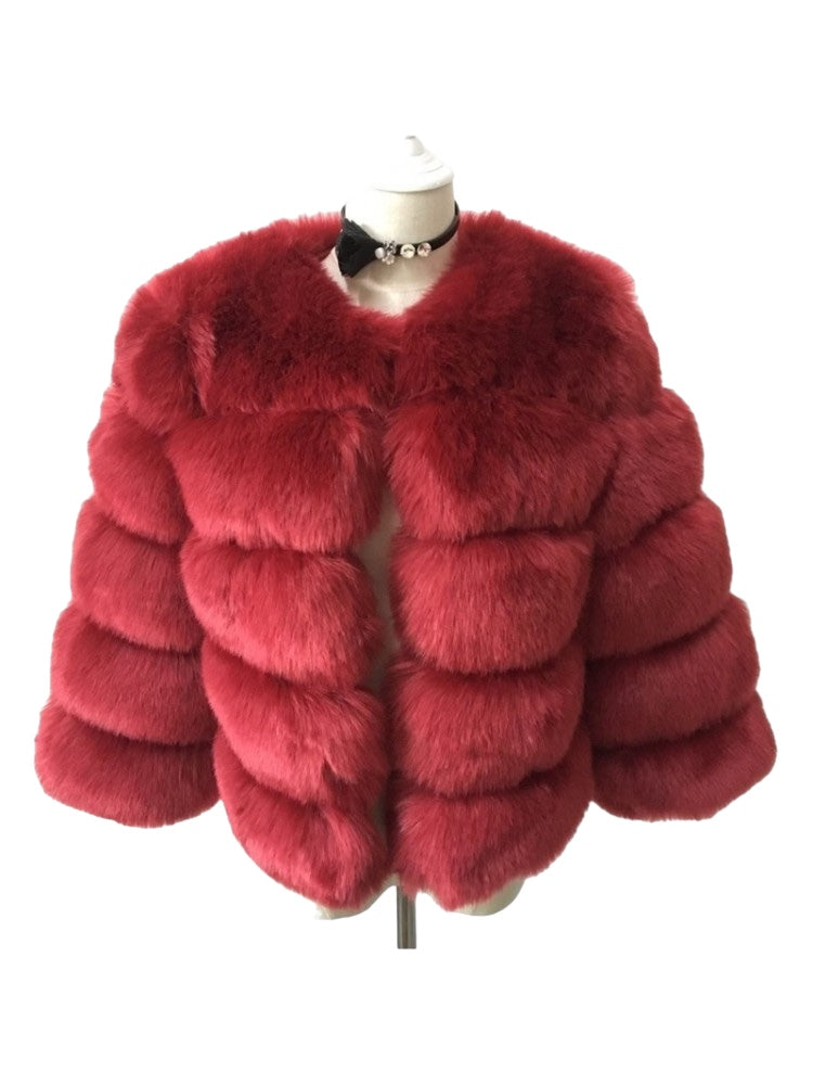 Faux Fur Bubble Coat