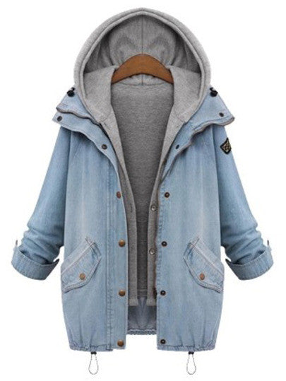 Denim Hooded Insert Jacket