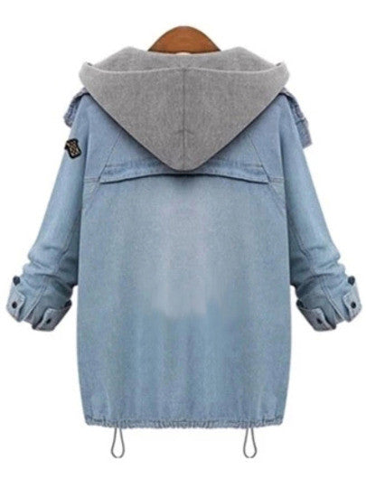 Denim Hooded Insert Jacket