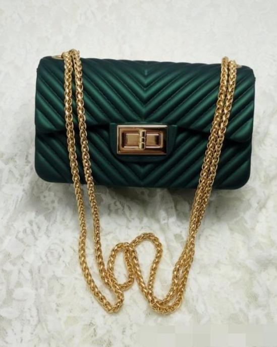 Buckle Quilted Leather Shoulder Bag
