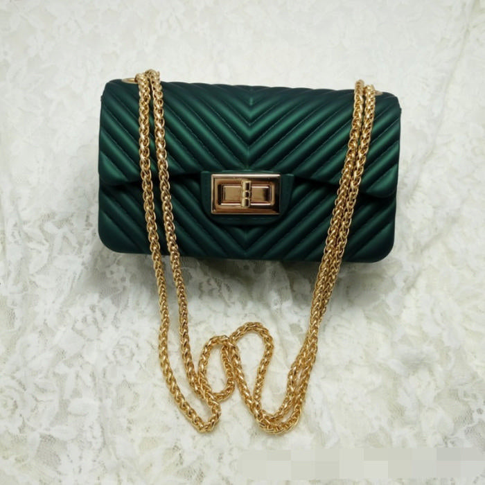 Buckle Quilted Leather Shoulder Bag