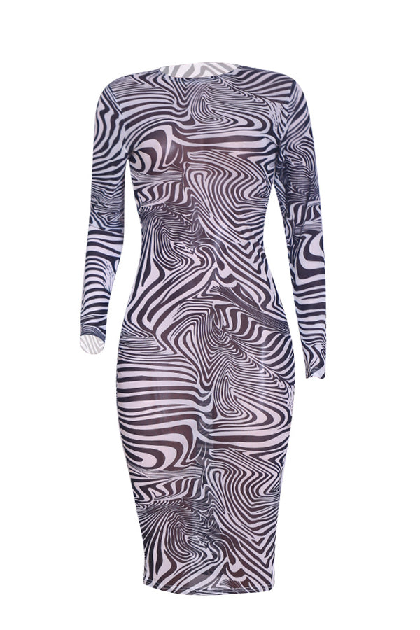 black and white swirl dress Cosmo Swirl Dress Black & White / S