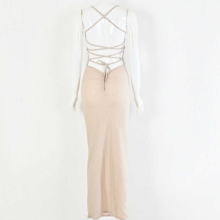 Cross Ova Back Maxi Dress