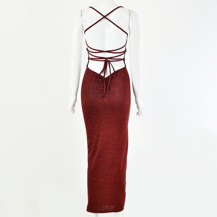 Cross Ova Back Maxi Dress
