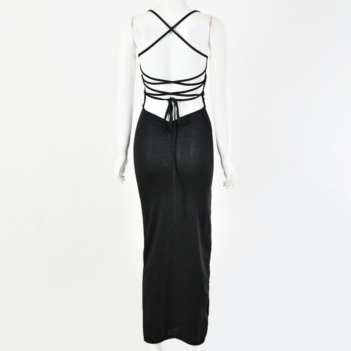 Cross Ova Back Maxi Dress