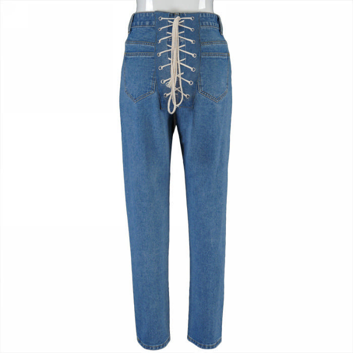 Lace Up Rear Jeans