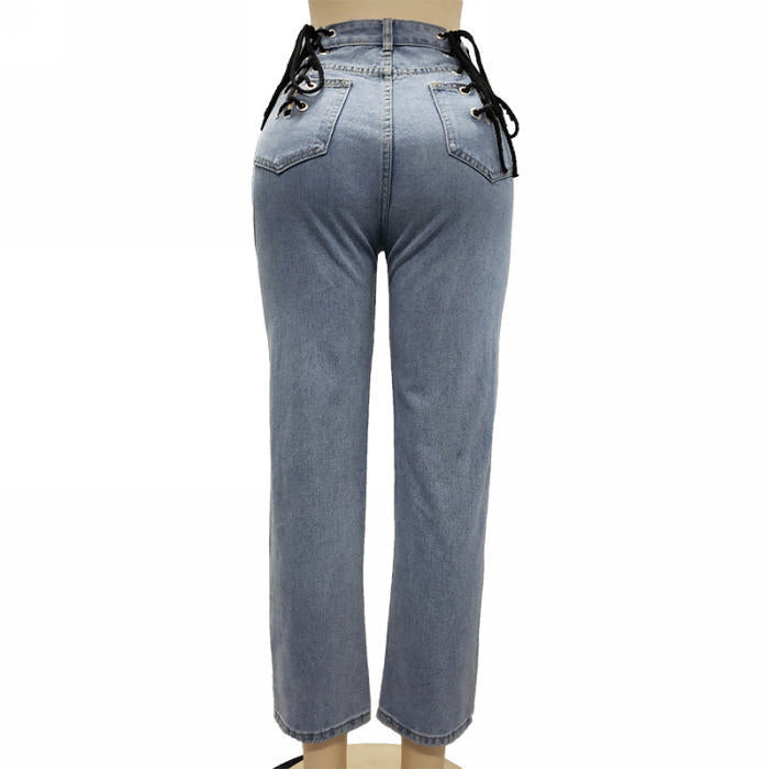 Duo Lace Up Rear Jeans