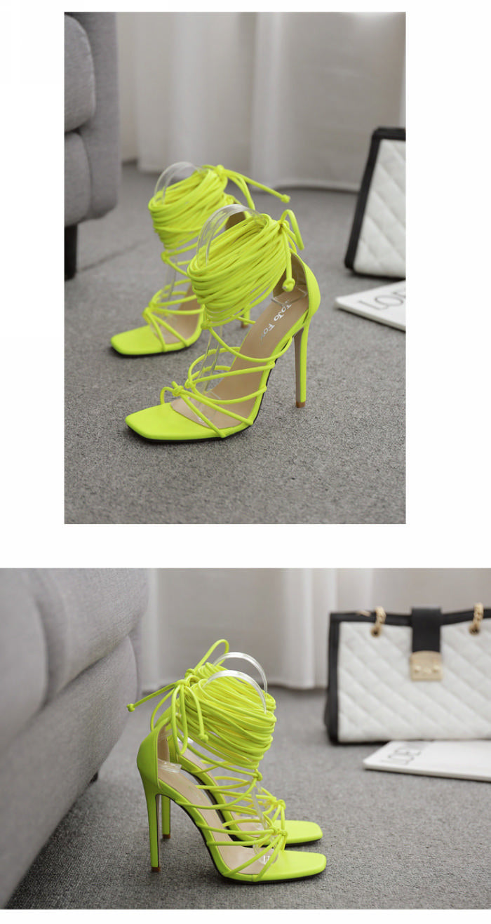 Crista Lace Up Heels