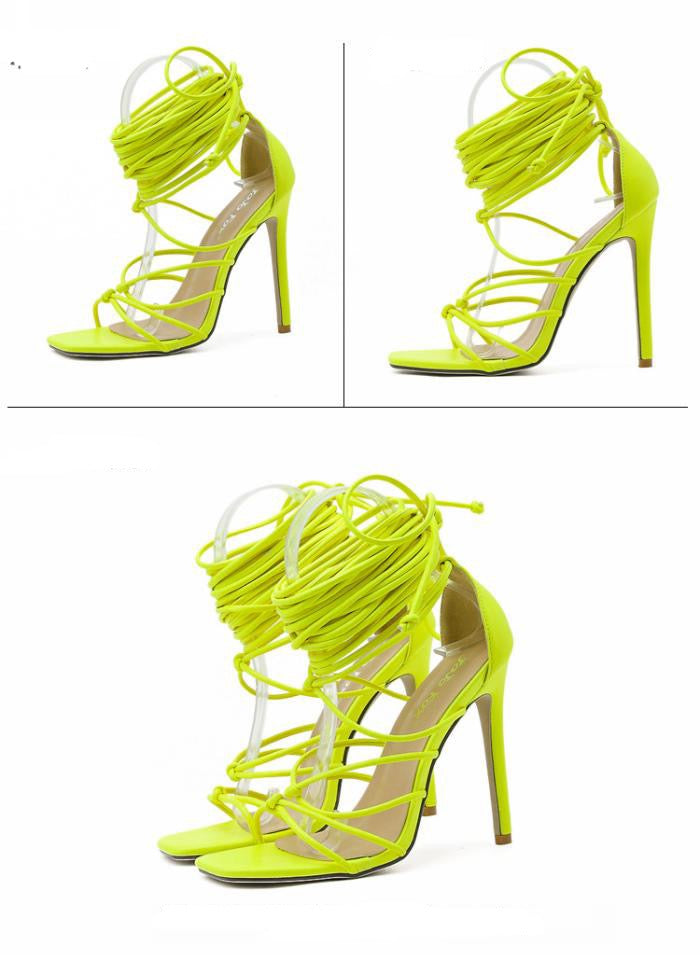 Crista Lace Up Heels