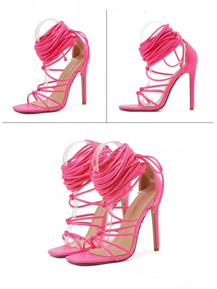 Crista Lace Up Heels
