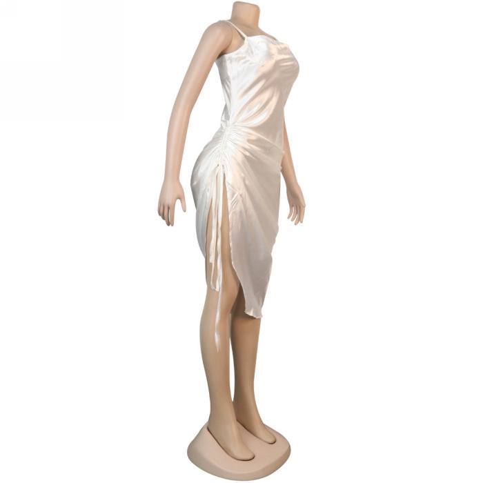 So Cowl Side Split Dress