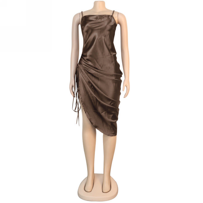 So Cowl Side Split Dress