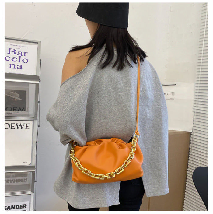 Chain Huddle Clutch Bag