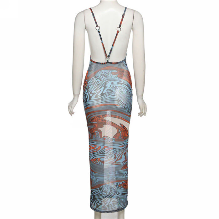 Mesh Swirl Dress