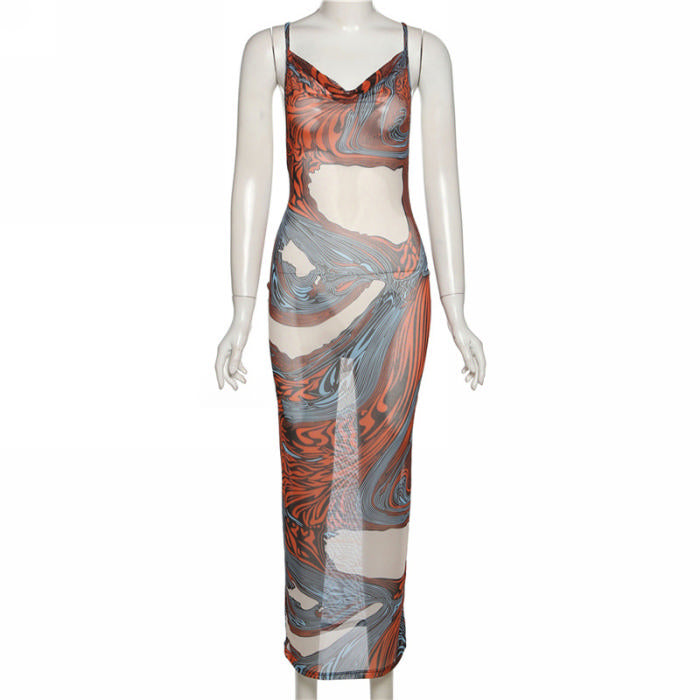 Mesh Swirl Dress
