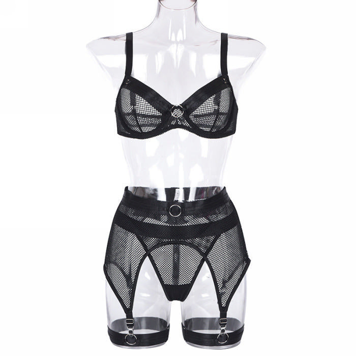 Netted Suspender Set