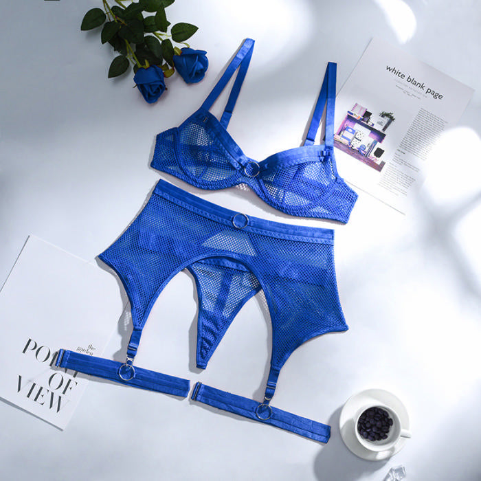 Netted Suspender Set