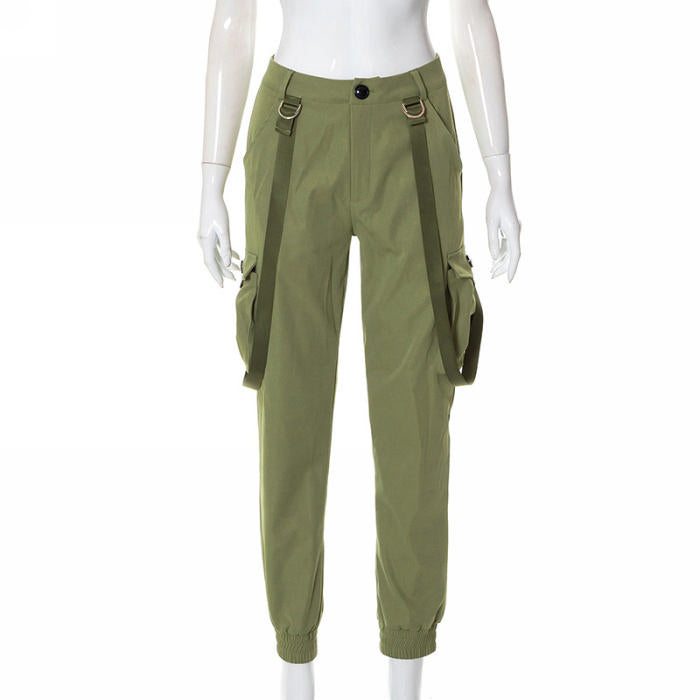 Suspender Cargo Pants