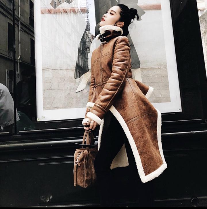 Asymmetrical Fluffy Lined Overcoat