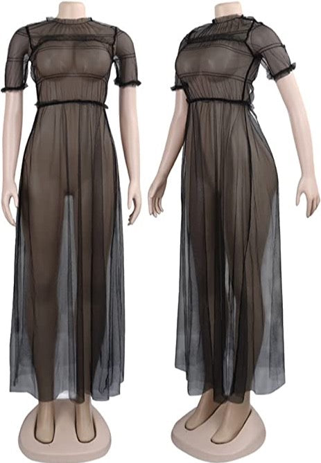 Clear Through Blouse Dress