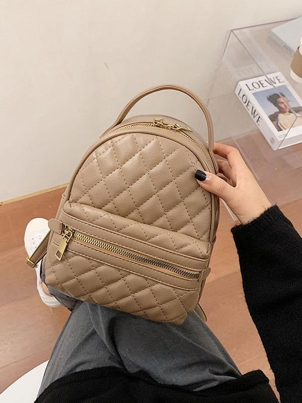 backpack quilted polyester mini Michelle Quilted Backpack – Outfit Made