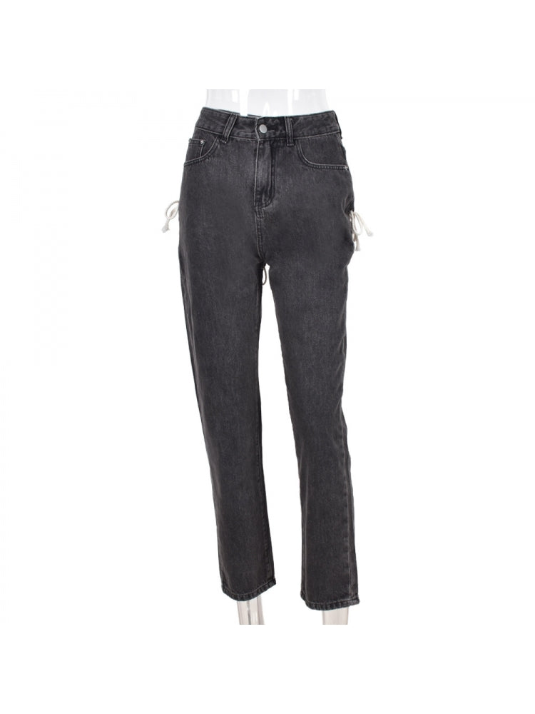 Slayed Lace Up Jeans