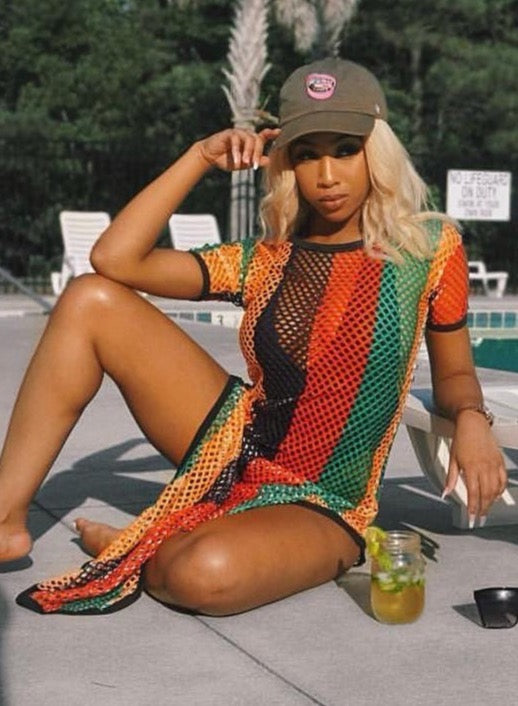 Montego Bay Net Maxi Dress