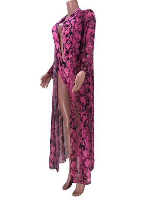 Snaked Kimono Bikini Set