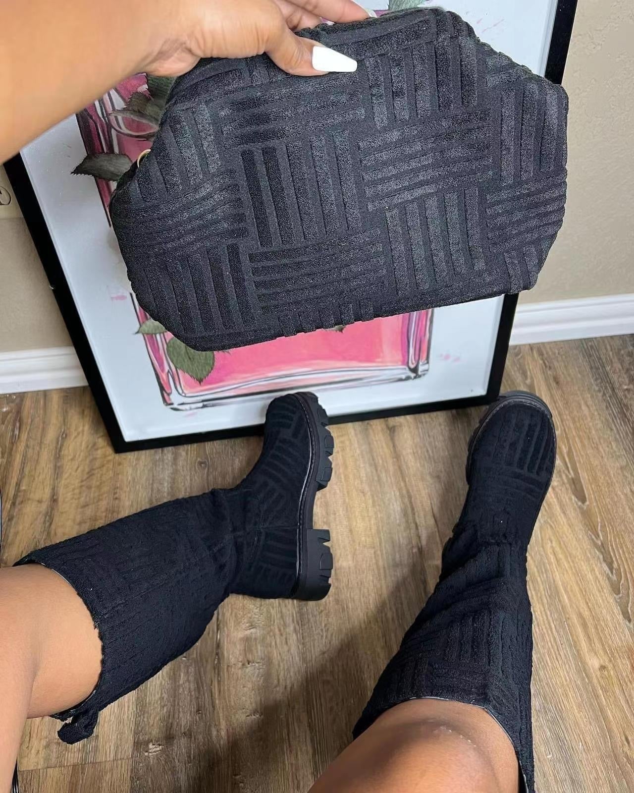 Embossed Boots