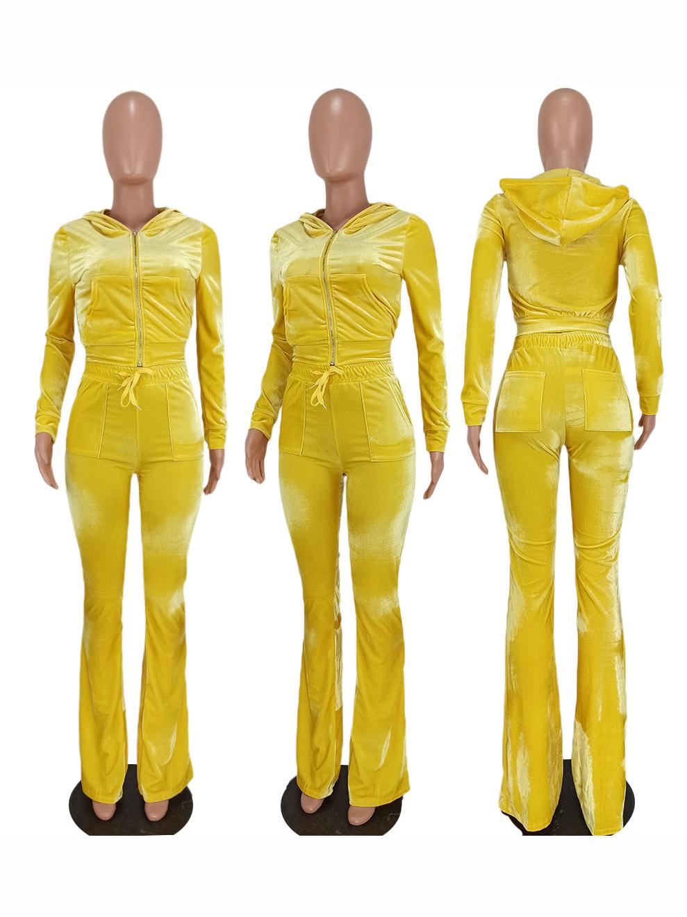 Val Velour Flared Set