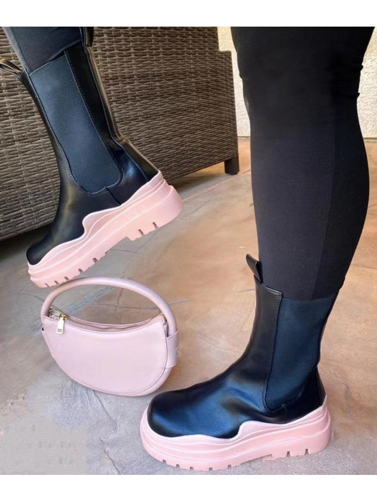 Contrast Candy Boots