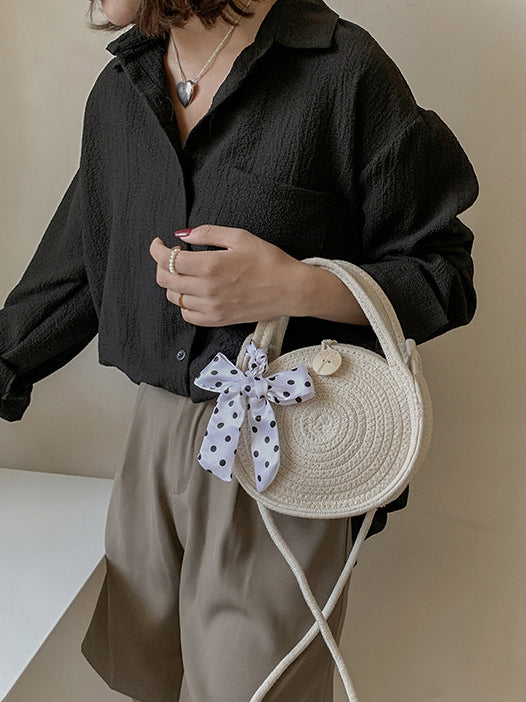Ria Round Basket Bag