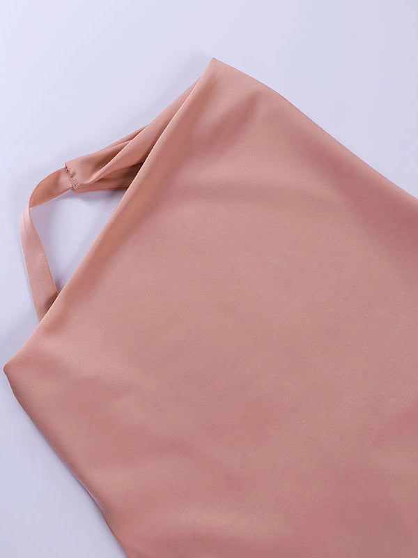 So Cowl Backless Mini Dress