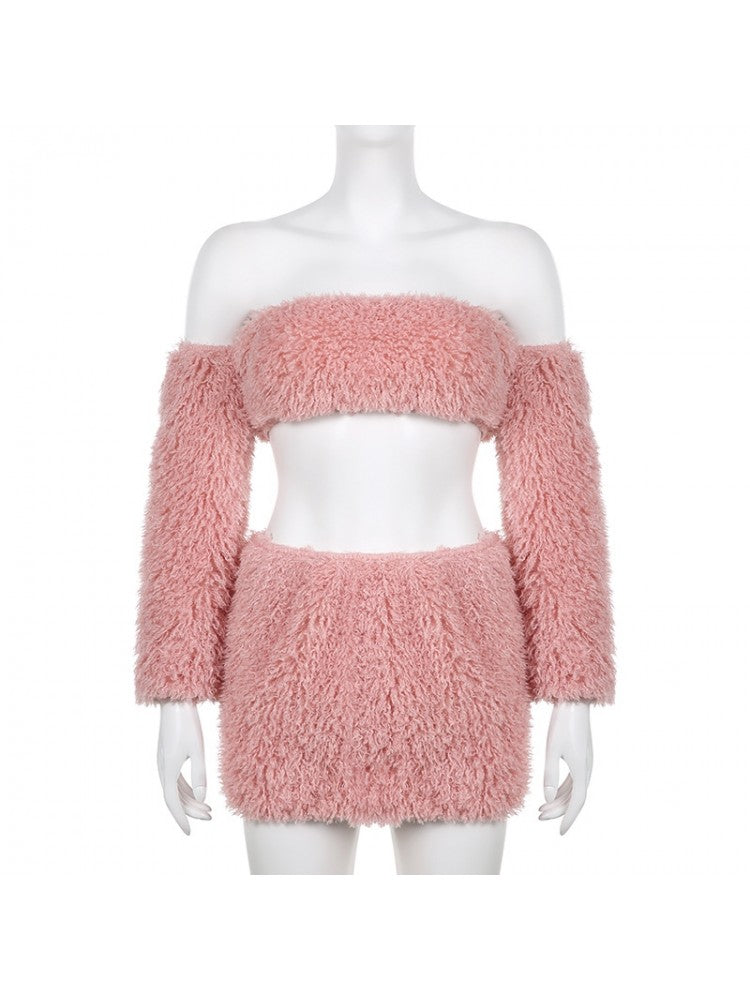 Fluffy Skirt Set