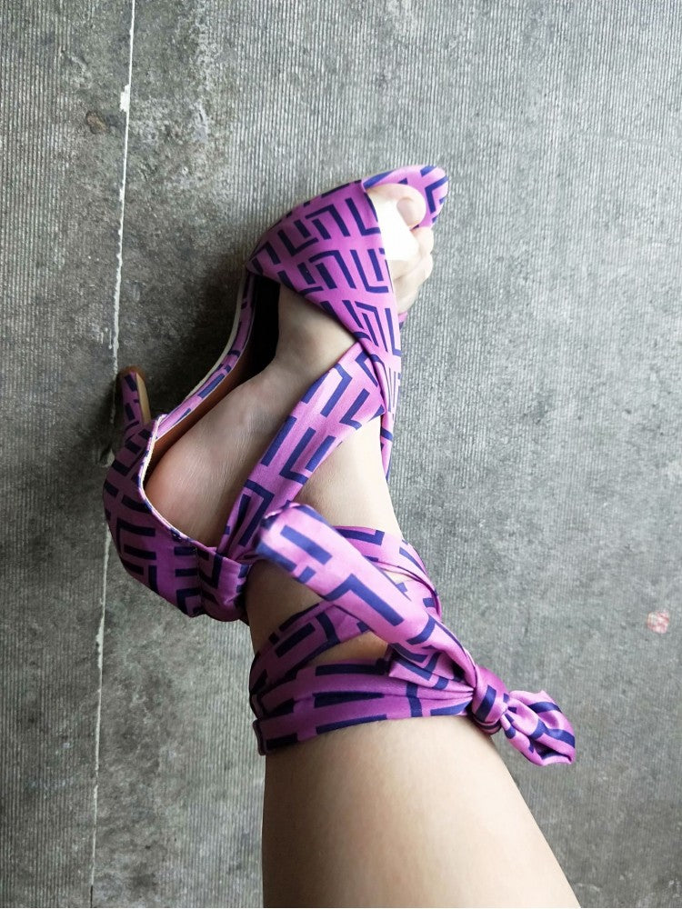 Tied Wrap Up Heels