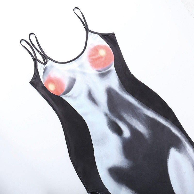 Heated Nude Me Midi Dress