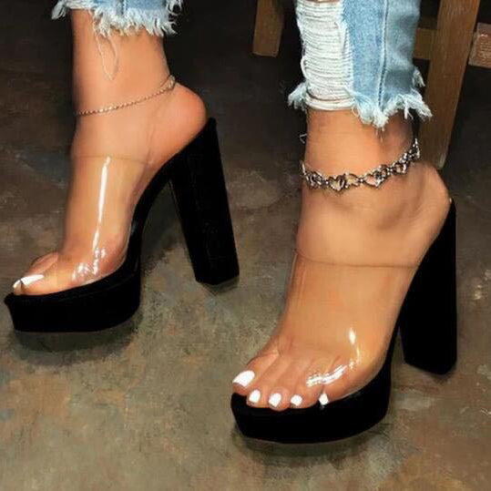 platform perspex heels