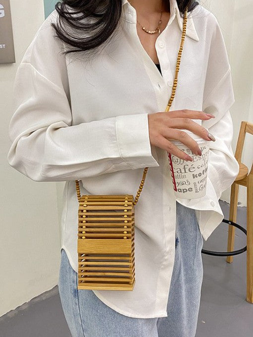 Belle Bamboo Basket Bag
