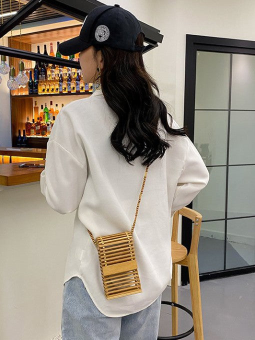 Belle Bamboo Basket Bag