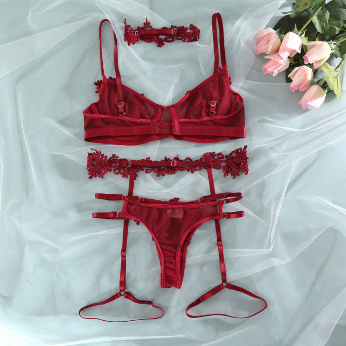 Petal Dash Lingerie Set (4 Pieces)