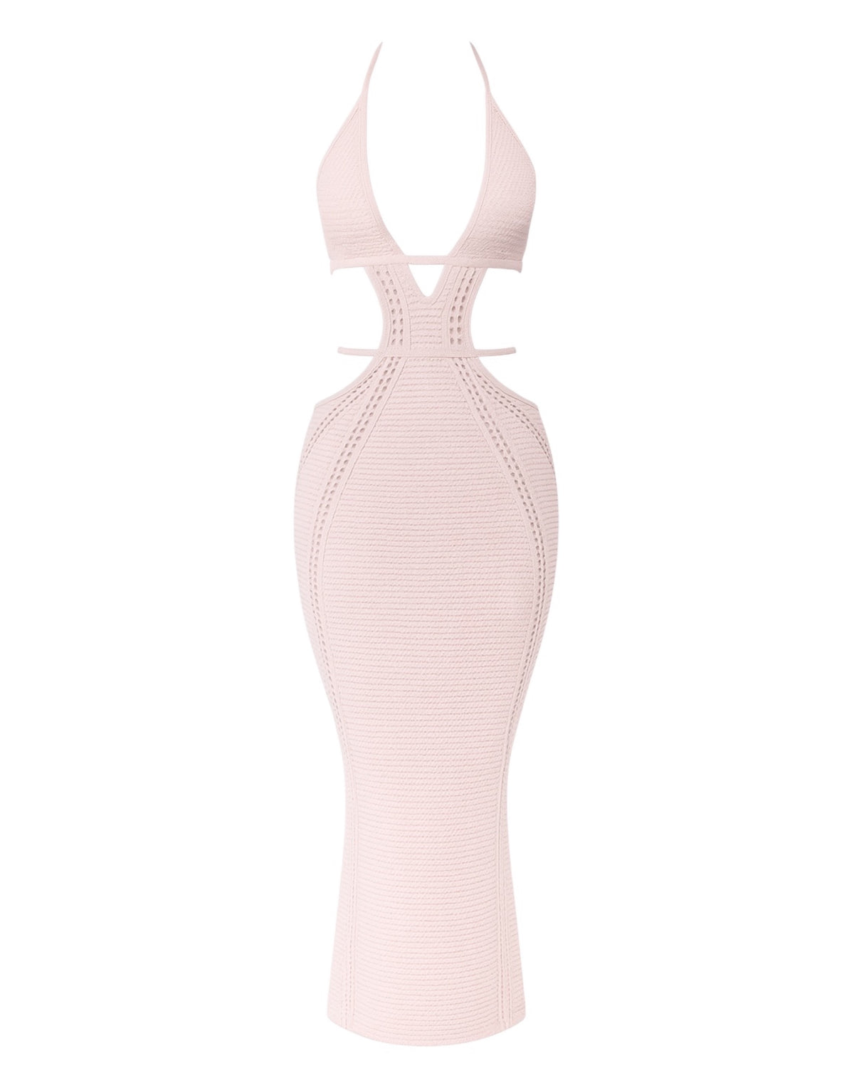 Waist Peep Maxi Dress