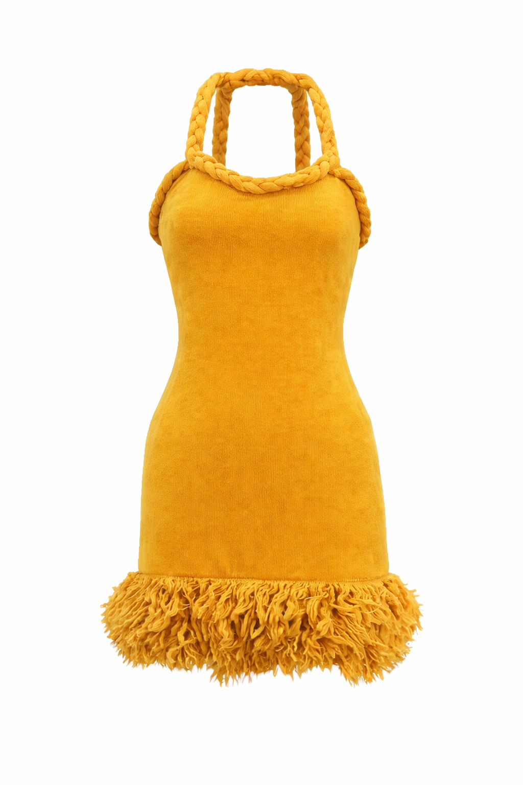 Plait Trim Mini Dress