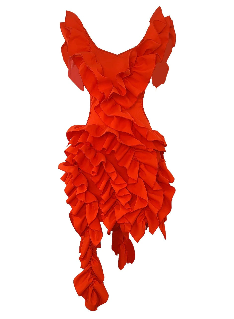 Ruffle Me Mini  Dress