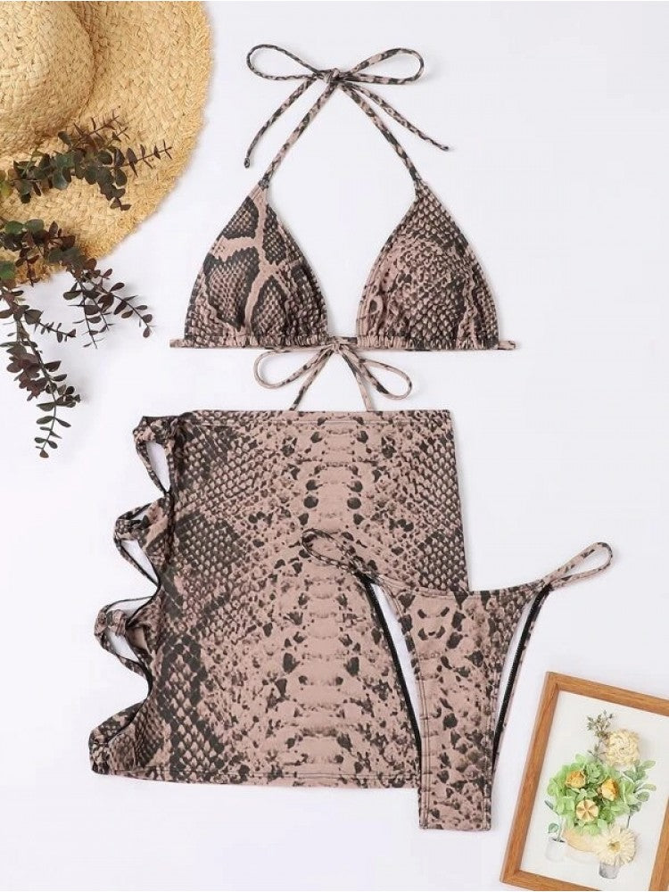 Snake Sarong Bikini Set