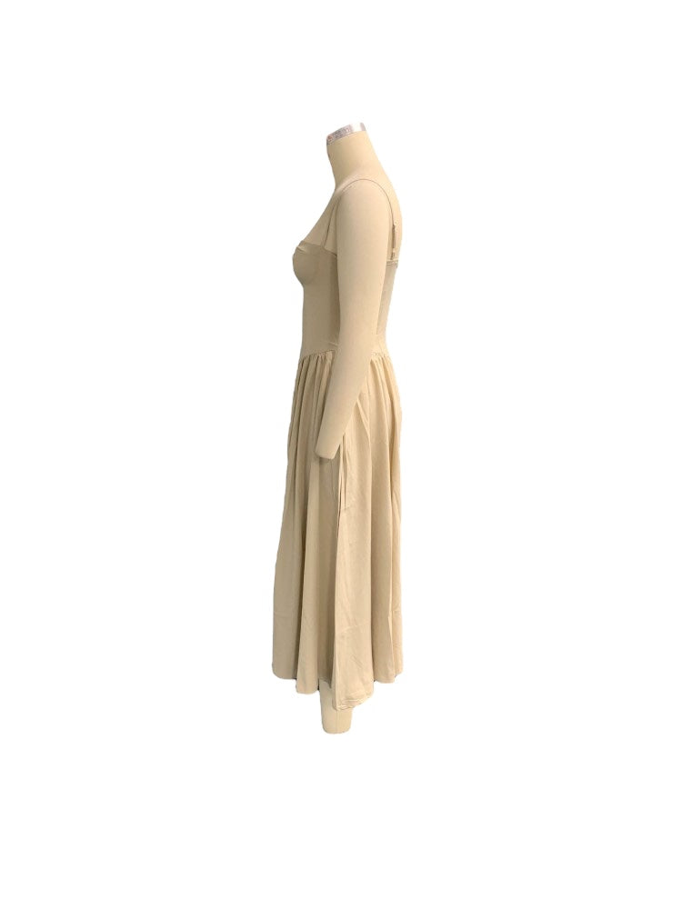 balconette dress midi HDE Women's Latex Midi Bodycon Dress Party Balconette Dresses White XL