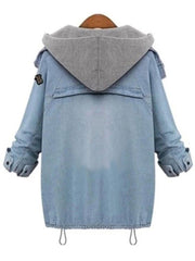 Denim Hooded Insert Jacket