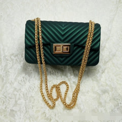 Buckle Quilted Leather Shoulder Bag