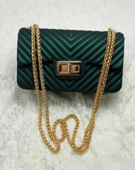 Buckle Quilted Leather Shoulder Bag