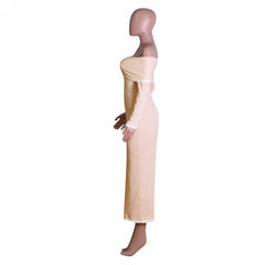 Contrast Show Shoulder Dress