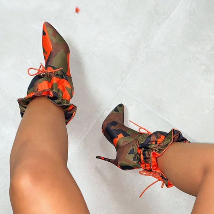 Camo clearance heel boots